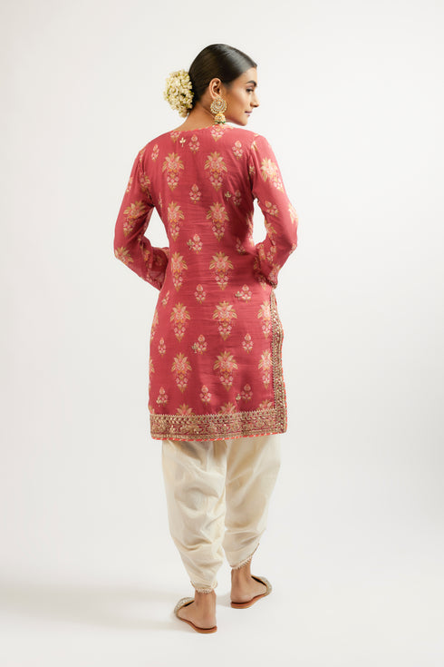 Moulika Dhoti Set - Red